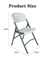 Tables et chaises pliantes modernes, portables et légères en acier inoxydable pour événements extérieurs, patios et banquets