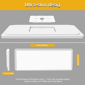 Modern Waterproof Rectangular Ceiling <b>Light</b> Dimmable <b>Light</b> <b>Panel</b> for Living Room Bedroom with Remote Control - Product Image 2