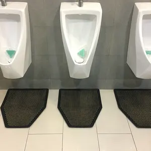Ergonomic Antimicrobial Water Absorption Washroom Toilet PP Man Carpet Urinal Mat
