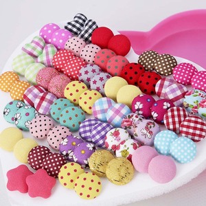 Heart-Shaped Stud Earrings Set Round Polka Dot Checkered Pattern Zinc Alloy For Women <b>Gift</b> Fashion Jewelry AE0008 - Product Image 2