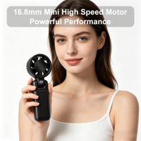 Ventilateur portatif pliable à grande vitesse, rechargeable, batterie 6000 mAh, vent puissant, mini-refroidissement, angle réglable, faible bruit, 25h