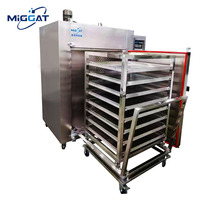 Four de séchage industriel à air chaud forcé en acier inoxydable sur mesure et chariot, armoire de cuisson OEM pour le durcissement du caoutchouc et du silicone, et le revêtement de peinture
