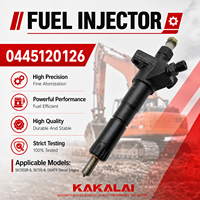 Inyector de Combustible Common Rail KAKALAI 0445120126 para Kobelco SK130-8 SK140-8, Piezas de Motor de Excavadora Mitsubishi D04FR