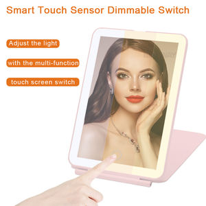 Fabricant de miroir de maquillage cosmétique de voyage pliable portable rechargeable de style Ipad avec lumière LED - Product Image 3