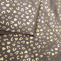Tissu taffetas tissé 100% polyester teint et imprimé feuille d'or 58 GSM pour vêtements de mode