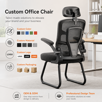 Chaise de bureau ergonomique avec soutien lombaire et appui-tête réglables - Chaise de bureau en maille respirante pour le bureau à domicile et les jeux