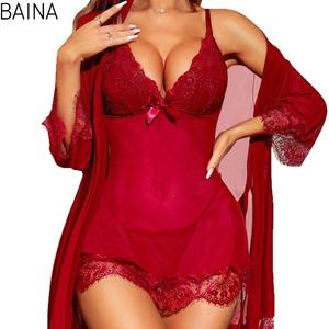 فساتين نسائية مثيرة 2025، طقم روب شبكي، بيجامات نسائية - Product Image 5