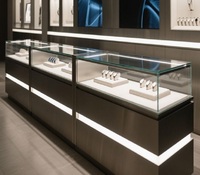Boîte de présentation de montre minimaliste en acier inoxydable |   Plateau en verre |   Vitrine de luxe éclairée par LED pour la vente au détail |   Personnalisable, de haute qualité, durable