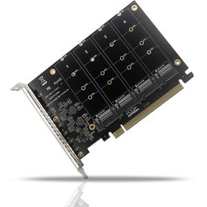 4 Poort M.2 Nvme Naar Pcie X16 4.0 Adapter Kaart In Voorraad - Product Image 6