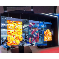 Écran LED transparent holographique invisible pour intérieur, affichage vidéo créatif suspendu pour magasins haut de gamme