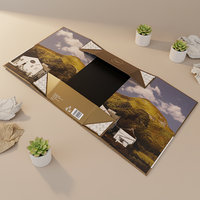 Cajas de Regalo de Cartón Rígido Marrón Personalizadas con Logotipo de Marca, Papel de Arte, para Vino y Whisky, con Laminación UV Mate y Cierre Magnético