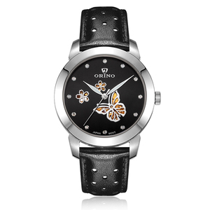 ORINO Orologio Automatico Meccanico da <span class=keywords><strong>Donna</strong></span> con Scheletro a Farfalla Miyota Modello 3376L in Acciaio Inossidabile con Vetro Zaffiro 5BAR - Product Image 5