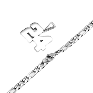 สร้อยคอแนวฮิปฮอป สแตนเลสสตีล ลายตัว<span class=keywords><strong>เลข</strong></span>กีฬา ฟุตบอล บาสเกตบอล เบสบอล สำหรับผู้ชาย - Product Image 5