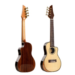 De alta calidad 24 pulgadas, nuevo estilo de abeto sólido delgada cuerpo corte <span class=keywords><strong>Tenor</strong></span>, <span class=keywords><strong>Soprano</strong></span> <span class=keywords><strong>concierto</strong></span> ukeleles. - Product Image 1