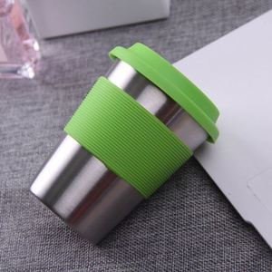 Vaso de Acero Inoxidable con Aislamiento Térmico de Silicona y Protección Contra Quemaduras, Vaso de Agua para Oficina - Product Image 2