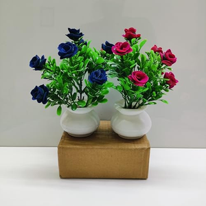 Planta de bonsái verde de cinco pétalos para fotografía de bodas en interiores, rosas de espuma para celebración de Acción de Gracias, en maceta de plástico - Product Image 5