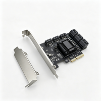 Tarjeta de Expansión PCIe 3.0 x2 a 9 SATA3, Controlador ASMedia PCIe STA de 6Gb/s, Sin RAID, para Escritorio, Compatible con Hot Swap