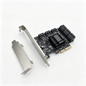 Carte d'extension PCIe3.0 <span class=keywords><strong>X2</strong></span> vers 9 SATA3 ASMedia 6 Gb/s, contrôleur PCIe STA non-<span class=keywords><strong>RAID</strong></span> pour ordinateur de bureau III, remplaçable à chaud et bootable - Product Image 1