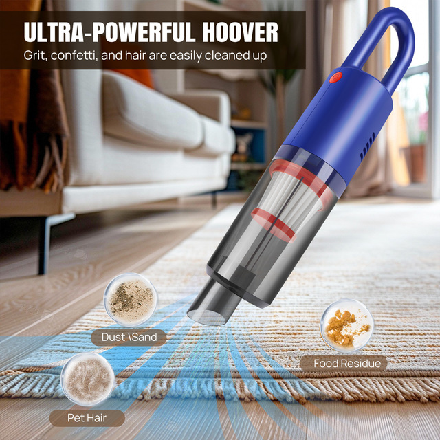 Factory Direct Cordless Hand Push Vacuum Cleaner Large Suction Lightweight Portable Handheld Vacuum for Home Car Office