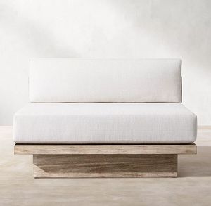 Chaise longue de jardin en teck populaire pour l'extérieur, chaise sans accoudoirs en bois massif - Product Image 4