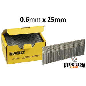 Groppini 23 <b>gauge</b> 0.6x25mm DeWalt (10000pz) - Product Image 1