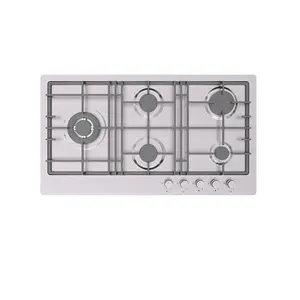 Steel Top Blue Fire Cooking Appliances Wholesale Price Stainless Steel Built in Gas Hob Best 5 Burner Gas Stove