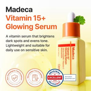 For Madeca Vitamin 15+ Glowing <b>Serum</b> 30ml Korean <b>Face</b> <b>Serum</b> with Niacinamide and Vitamin C for Women Blemish Clearing - Product Image 3