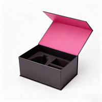 Emballage en papier noir recyclable personnalisé boîte-cadeau de chaussure pliante boîtes en papier magnétiques personnalisées emballage avec rabat magnétique