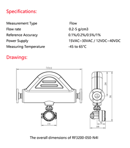 Medidor de Flujo Másico Coriolis de Betún de Alta Temperatura (230 Grados Celsius) de Acero Inoxidable Digital de Alta Precisión OEM RKS - Product Image 3