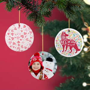 Araignée sécurité <span class=keywords><strong>de</strong></span> noël, Logo personnalisé, boule ronde à Sublimation, en céramique, arbre <span class=keywords><strong>de</strong></span> noël, ornement <span class=keywords><strong>de</strong></span> décoration, vierges en céramique, vente en gros - Product Image 2