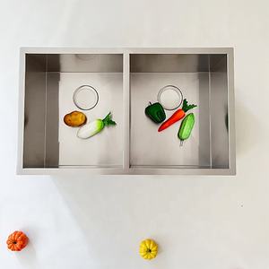 OM-3219 Usine Vente Directe En Acier Inoxydable Évier Rectangulaire Double Évier Cuisine Légumes Et Fruits Lavabo - Product Image 3