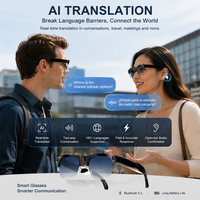 Lunettes intelligentes SENBONO M96 avec traduction IA, enregistrement vidéo 8MP, appels sans fil, lecture de musique, lunettes intelligentes IA avec caméra