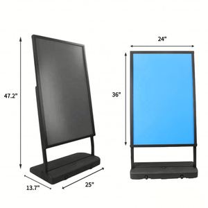 Support de signalisation mobile sur base d'eau, robuste, résistant au vent, portable, imperméable, pour affichage publicitaire sur trottoir - Product Image 2
