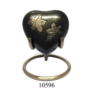 Urne funéraire en laiton en forme de cœur pour cendres humaines, urne funéraire traditionnelle bon marché à bas prix - Product Image 4