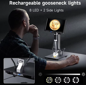 กล้องจุลทรรศน์ดิจิตอล HDMI หน้าจอ IPS ขนาด <span class=keywords><strong>10.1</strong></span> นิ้ว พร้อมไฟ LED สำหรับการตรวจสอบและซ่อมแซม - Product Image 5