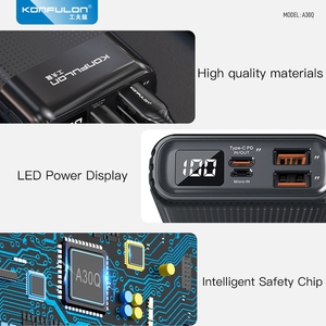Konfulon Hot Bán 2024 Sản phẩm mới 20000mAh Kích thước nhỏ 22.5 Wát sạc nhanh ngân hàng điện với LCD displaysmart điện thoại powerbanks - Product Image 3