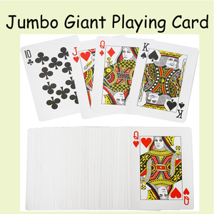 Cartes à jouer géantes - 10,5 x 14,5 pouces - Jeu complet de cartes de <span class=keywords><strong>poker</strong></span> géantes pour décorations de fête de casino - Jeu de cartes géant - Product Image 4