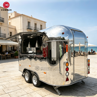 Remorque alimentaire en acier inoxydable Cogsun pour la restauration mexicaine, idéale pour les événements de food trucks locaux, remorque à mini-beignets personnalisée