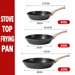 Juego de Sartenes Antiadherentes Modernas ULTRACHEF Master Stone Gray de 3 Piezas |   Sartenes de <span class=keywords><strong>Piedra</strong></span> Alemana 100% Libres de PFOA de 20cm, 24cm y 28cm - Product Image 5