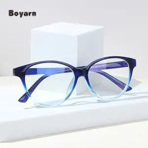 Очки Boyarn с блокировкой синего света, женские очки большого размера, компьютерные очки с защитой от синего света, мужские очки, очки