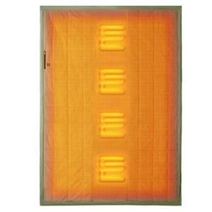 Couverture électrique portable chauffante en polaire, alimentée par USB 5V2A, trois niveaux de chauffage, pour le camping en plein air, chaleur hivernale, gris, vert militaire - Product Image 3