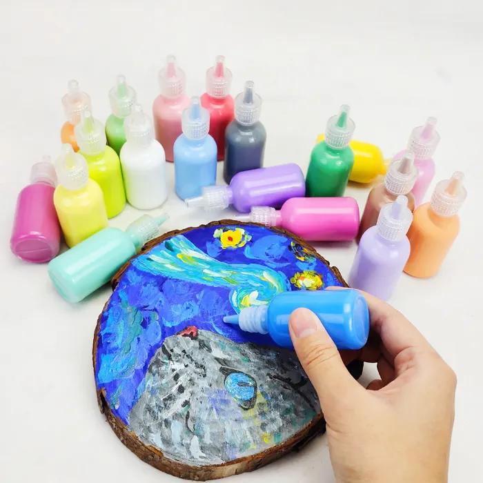 KHY su geçirmez çocuk akrilik renk boyama kaliteli yüksek sanat malzemeleri Pigment tuval fırça yağ deri seti için renk akrilik boya