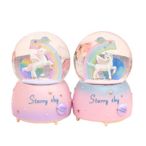 Coloré arc-en-ciel licorne boule de cristal boîte à musique batterie <span class=keywords><strong>cheval</strong></span> LED lampe de musique - Product Image 4