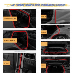 Custom U-Channel Steel Skeleton Car Door Sealing Strip Top Foam Bubble Sound Insulated EPDM <strong>Rubber</strong> Moulding Cutting <strong>Rubber</strong> - Product Image 4