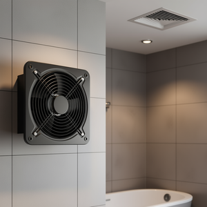 Extractor de Aire de Pared de 12 Pulgadas, Plástico Negro, para Baño, Cocina, Inodoro, Ventilación - Product Image 2