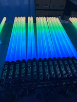 Lumière tubulaire LED étanche 8 pièces avec flight case, RGB 3-en-1, pour scène, discothèque, DJ, personnalisable, 28W