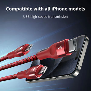 Câble de charge rapide 3-en-1 universel <span class=keywords><strong>pour</strong></span> iPhone 5-17, Android, Type C, iOS, Micro USB – Personnalisable OEM - Product Image 3