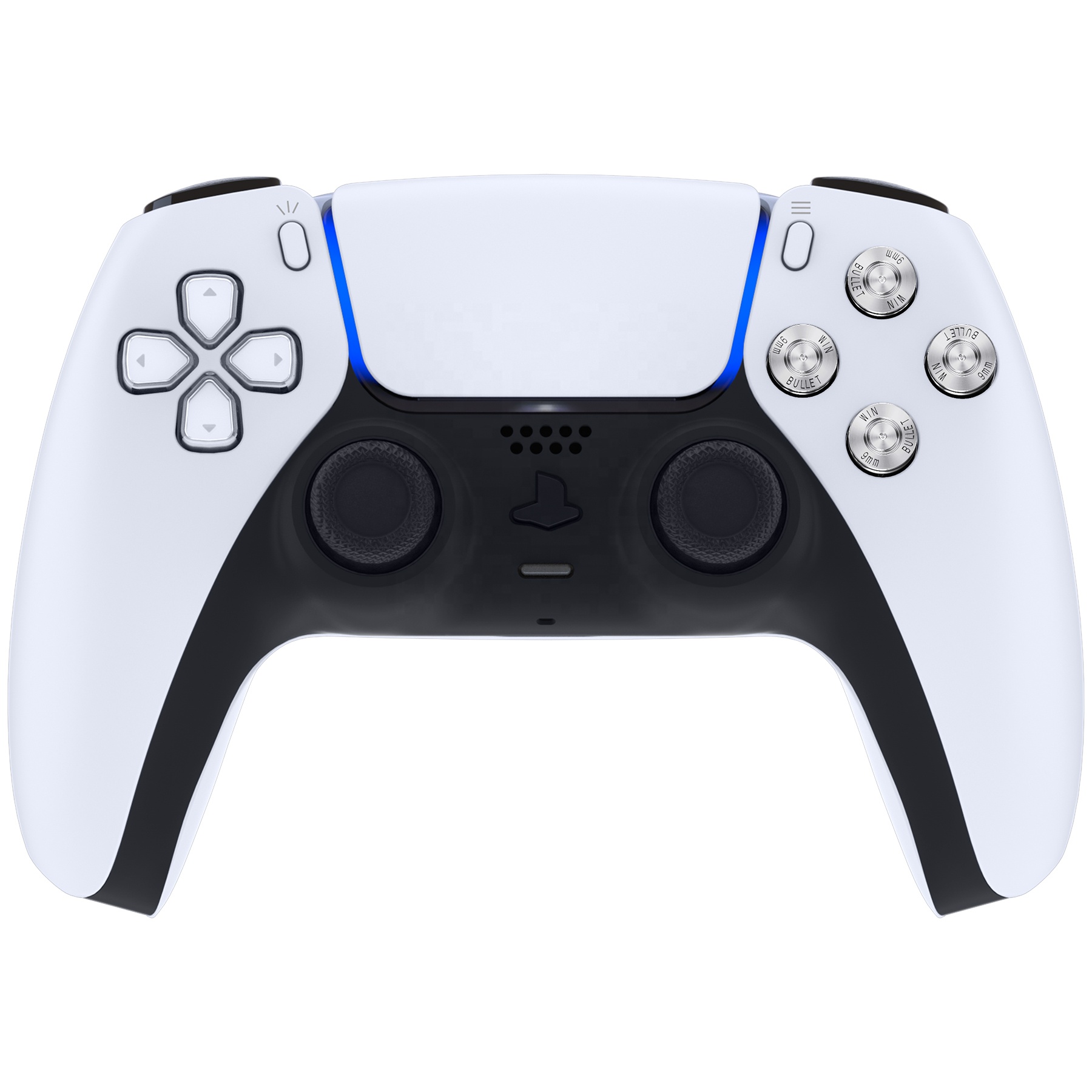 PS5コントローラー用カスタマイズメタルABXYボタンセット（シルバー）