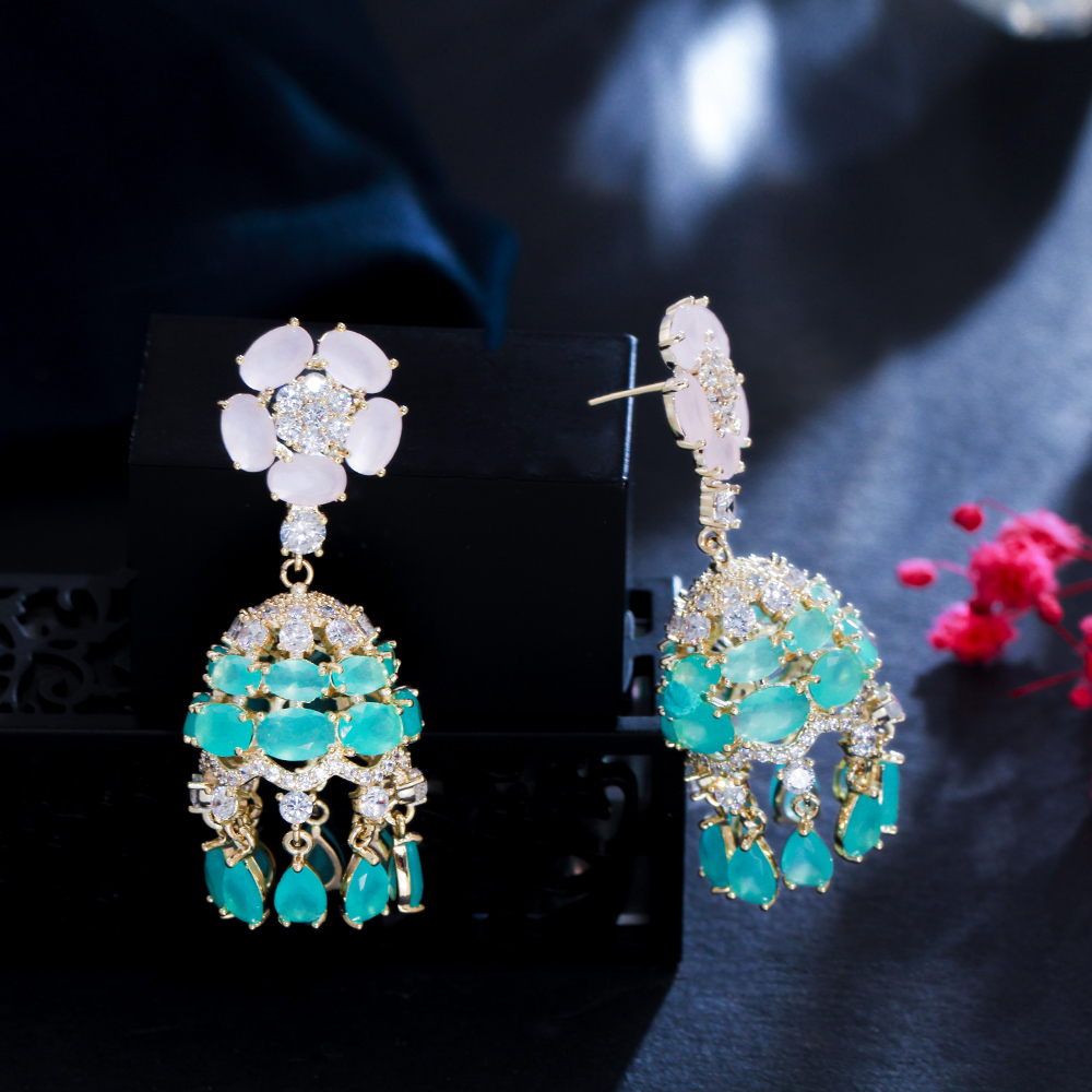【日本入手困難】Crystal Logo Jewels dangle earring 日本入手困難】Crystal Logo Jewels dangle earring
