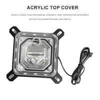 OCOCOO OC C55X ARGB CPU Water Cooling Block Transparent Acrylic Copper Micro Channel Liquid Cooler Intel LGA 1700 1851 AMD AM5